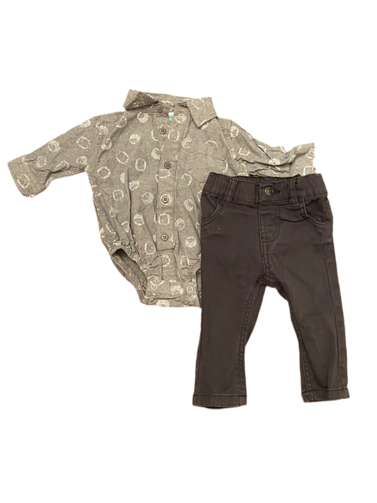 Ensemble (2 pièces) chemise et jeans 6 mois
